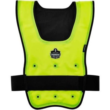 ERGODYNE Dry Evaporative Cooling Vest, Elastic Waist, Lime, L/XL 12685